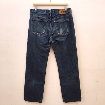Lee Seattle Vintage Jeans Regular Straight Leg Blue Dark Wash W36 L36 IT50 Baumwolle