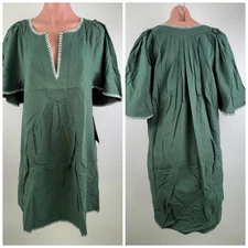 Tuckernuck Pomander Place Stitch Finley Flutter Sleeve Dress  Green Size XL  NWT