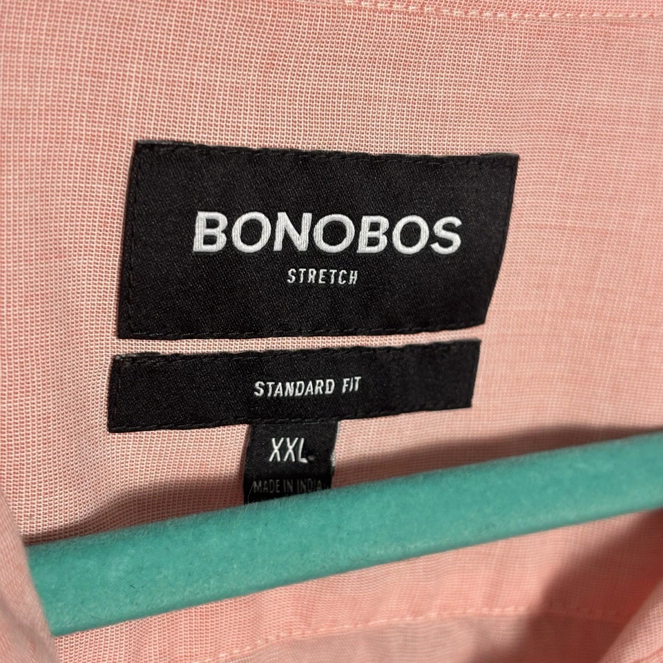 Camisa Polo Bonobos Para Hombre 2XL Cuello Abotonado Resort Dorada Rosa Caqui XXL Foto 2 de 4