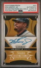 2014 Panini Prizm Ken Griffey Jr Auto Gold Signature Distinctions PSA/DNA 10