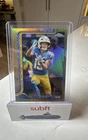 2025 Topps Chrome Football Football Leather Gold Refractor Ladd McConkey #156