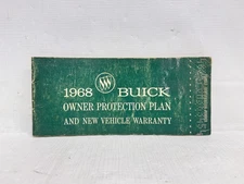 1968 Buick Original Owner Protection Plan & New Vehicle Warranty Booklet