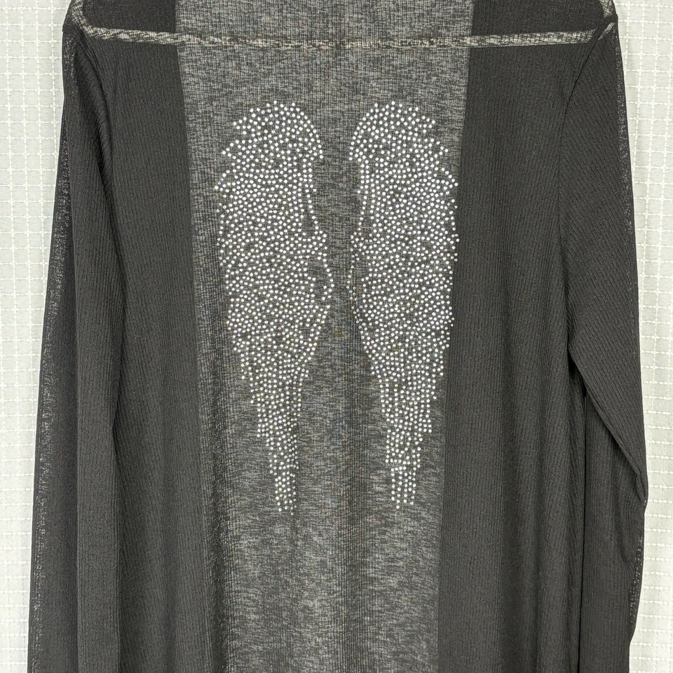 Cárdigan Largo Alas de Ángel Talla XXXL Estrás Y2K Motociclista Hada Oscura Cachicho Foto 3 de 4