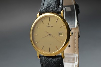 For Parts] Vintage 1980s OMEGA De Ville Quartz Date Cal.1430 Ref