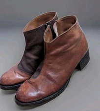 Women's Kapital Japan Two Tone Short Brown Leather Ankle Boots Booties Sz 2 (8)