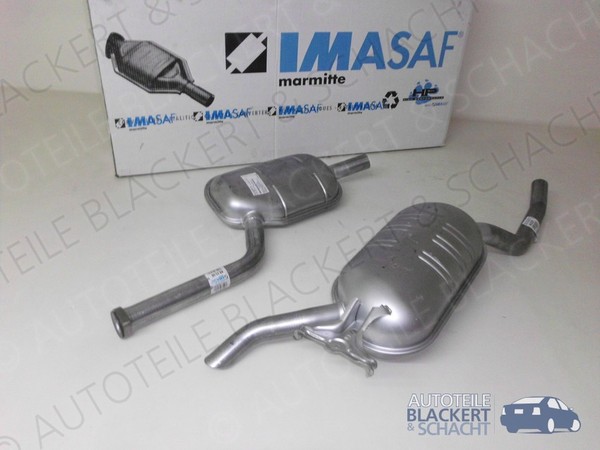 Imasaf Auspuffset Mitteltopf+Endtopf für Mercedes Coupe 230 CE (C124) 1985-1993-image