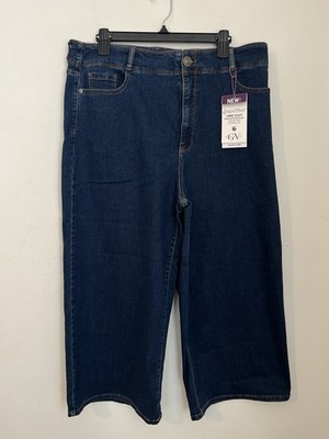 gloria vanderbilt Shape Effect  Jean Culotte 16 Blue Stretch Zip Women Casual