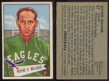 1952 Bowman Large #57 Wayne Millner RC Philadelphia Eagles HOF Notre Dame VG/EX+