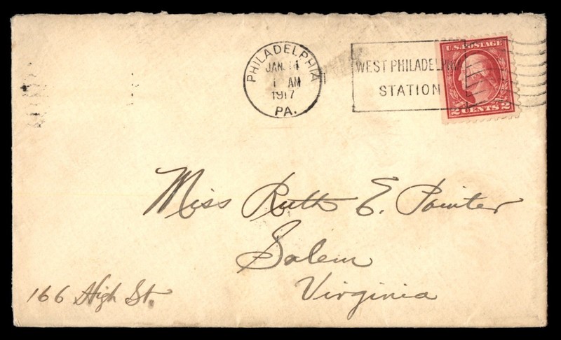 Mayfairstamps US 1917 Phila West Phila Sta to Salem VA Cover cca_04971