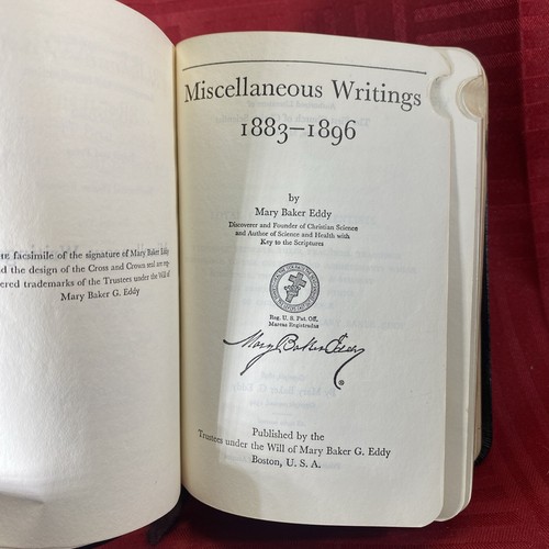 Mary Baker Eddy Prose Works Other Than Science and Health 1925 Leather Indexed - Picture 8 of 10