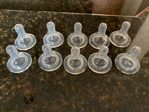 Lot x 10 Dr. Brown Silicone Baby Bottle Nipples Size 1 ~ excellent
