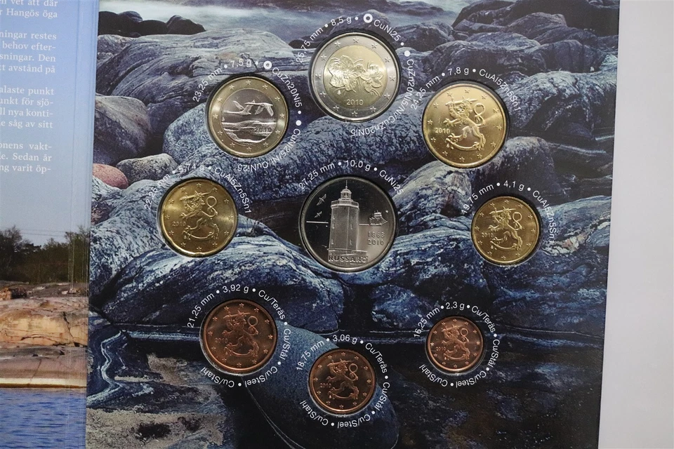 🧭 🇫🇮 FINLAND 2010 EURO MINT SET IN FOLDER B79 #306 CG44 - Image 2 of 4