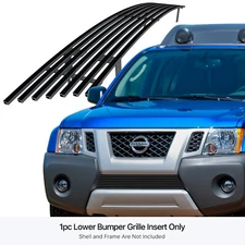 For 2009-2012 Nissan Xterra Lower Bumper Stainless Black Billet Grille Insert