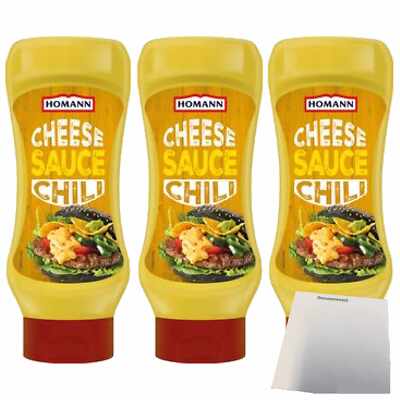 Homann Chili Cheese Sauce 3er Pack 3x430ml Flasche usy Block