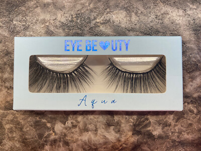 Eye Beauty Aqua Reusable False Eyelashes ''Icy Girl'' Black Applies w/ Water