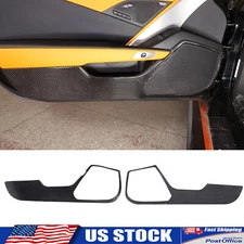 Carbon Fiber Interior Door panel Anti-Kick Trim Sticker Fits Corvette C7 2014-19