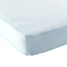 Luvable Friends Baby Boy Fitted Portable Crib Sheet, Blue, One Size