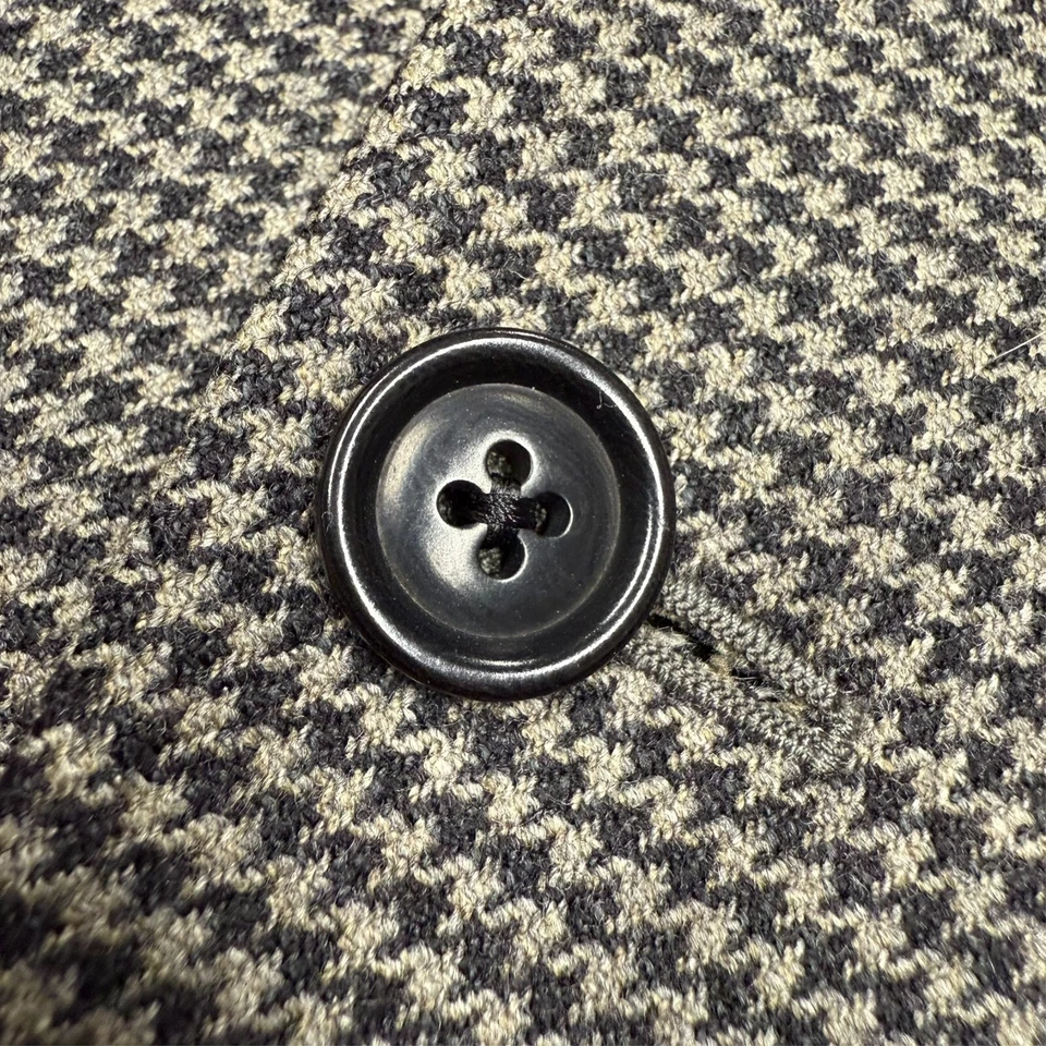 Samuelsohn Wool Cashmere Blazer Houndstooth Sport Coat Brown 41R - Image 4 of 4