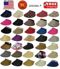 Women Lady Fashion Large Clip On Visor Wide Brim Sun UV Protection Cap Cover Hat