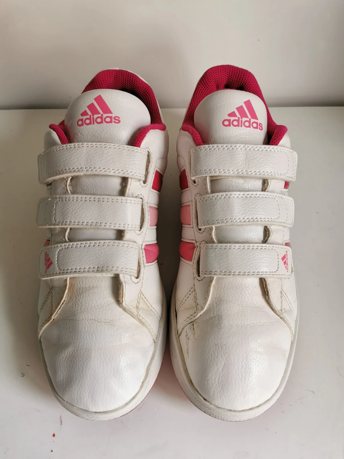 SCARPE DA GINNASTICA ADIDAS LK CF K G96796 RAGAZZE BAMBINI BIANCO ROSA UK 5 EU 38