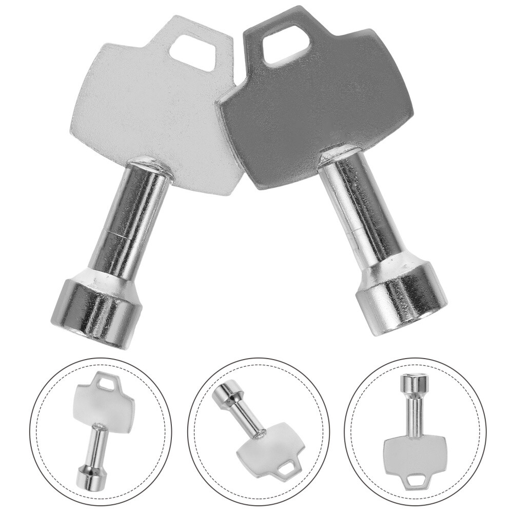2 Pcs Community Peel Bin Key Triangular Trash Can Metal Keys for Locks