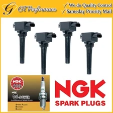 Quality Ignition Coil & NGK Spark Plug 4PCS Set for Mazda 3/ 6/ CX-3/ CX-5/ MX-5