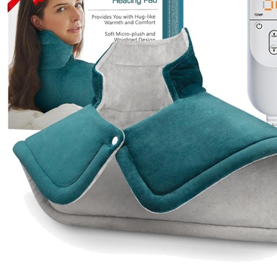 Luxurious Neck & Shoulder Heating Pad - Adjustable Heat & 2-Hour Auto Shut Off