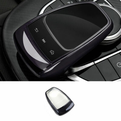 ABS Black Central Console Multimedia Cover Trim 1X For Benz C-Class 2015-2018