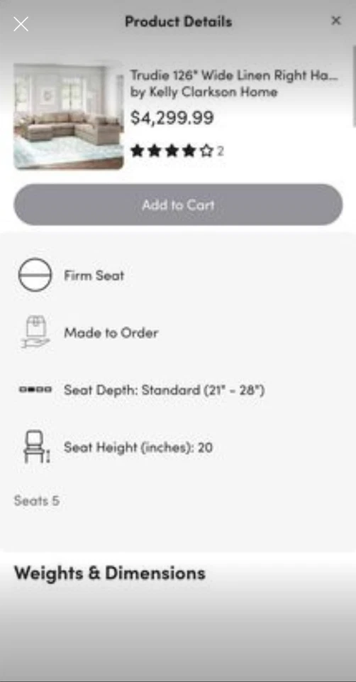 Left facing chase and sofa set living room - Image 2 of 4