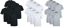 Pro Club Men's 6-Pack Heavyweight Cotton Short Sleeve Crew Neck T-Shirt