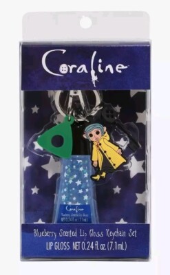 Coraline Exclusive Coraline's doll,  Key & The Seeing Stone Lip Gloss Keychain