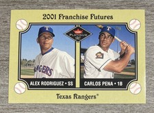 Alex Rodriguez Carlos Pena 2001 Fleer Platinum Franchise Futures #480   *G409*