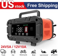 12v24v Smart 10a Car Battery Charger Portable Automotive Battery Maintainer