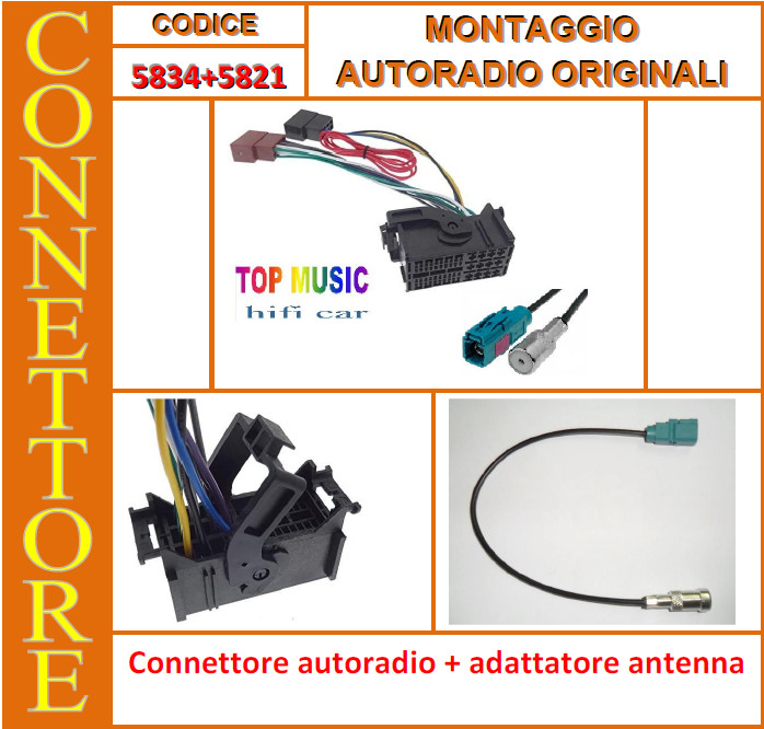 Offerta Connettori Autoradio Originale Alfa Romeo Stelvio 949 2016+