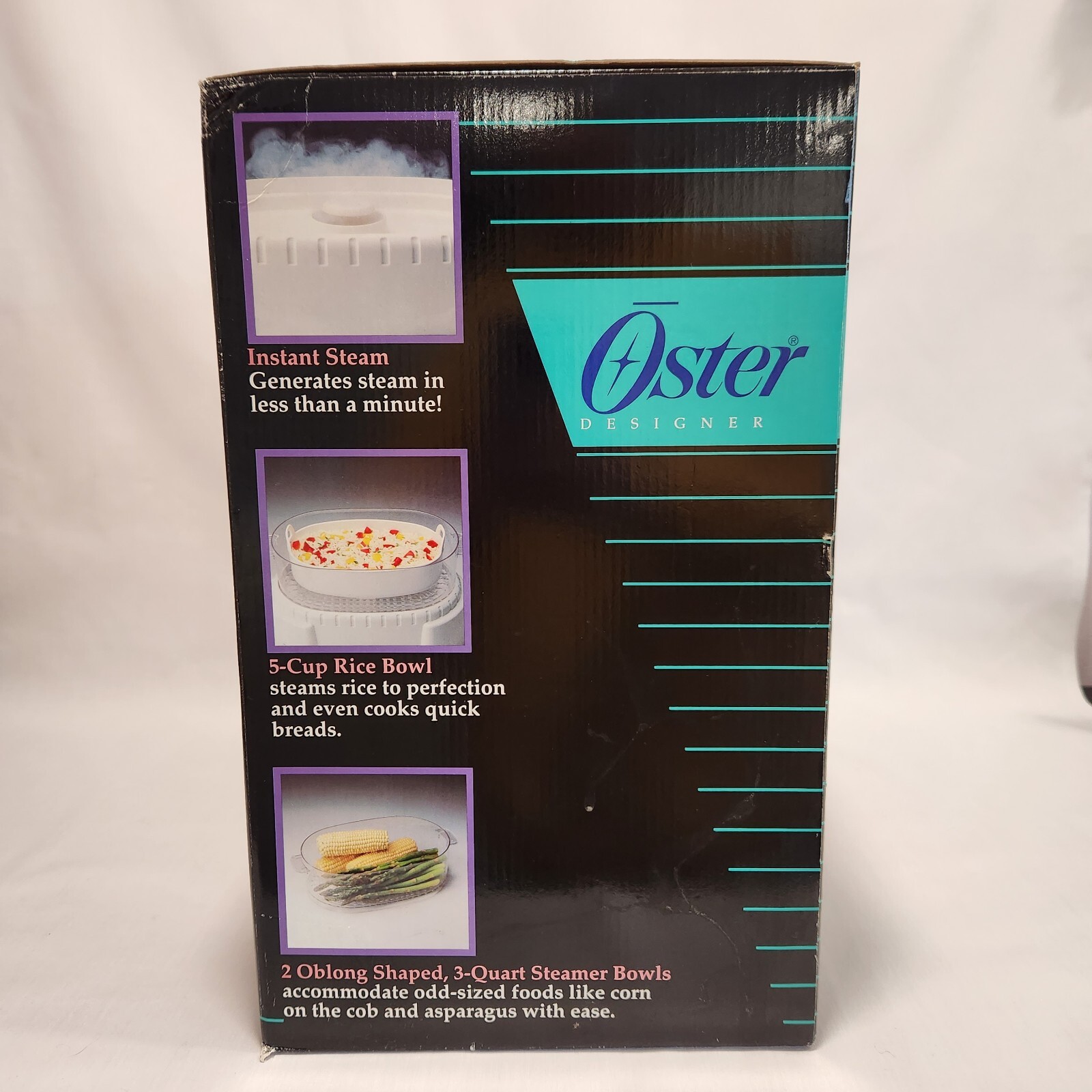 NOS Oster Designer 4711 Food Steamer/Rice Cooker 6 Quart 2Tier Brand