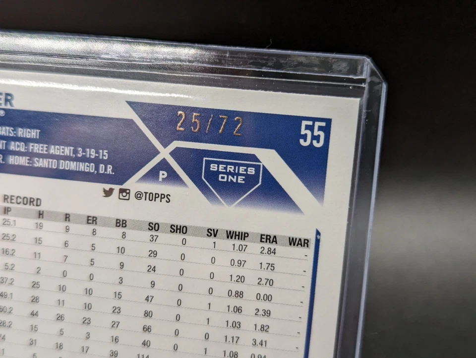 2023 Topps Series 1 Cristian Javier #55 BLACK Parallel /72 Houston Astros - Image 3 of 3