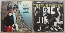 2 Rolling Stones "Now" + Big Hits High Tides Green Grass LP Record Albums London