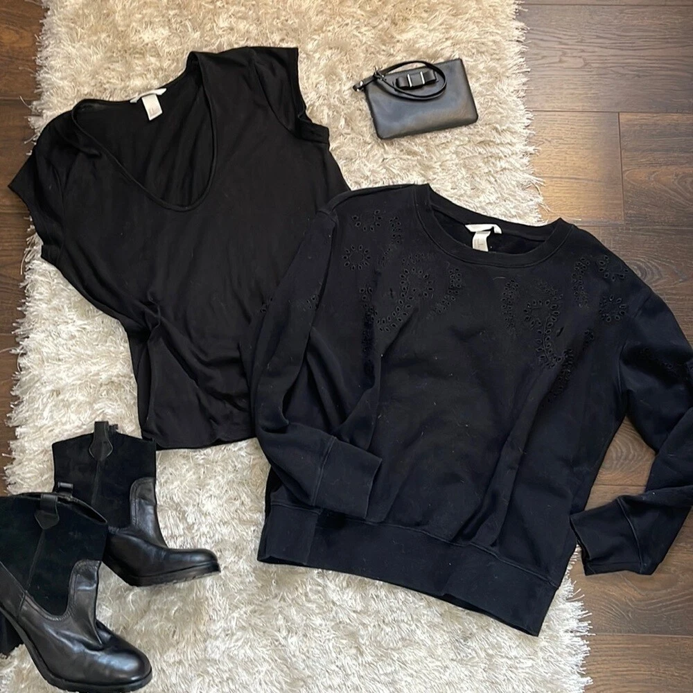 H&m black tops top