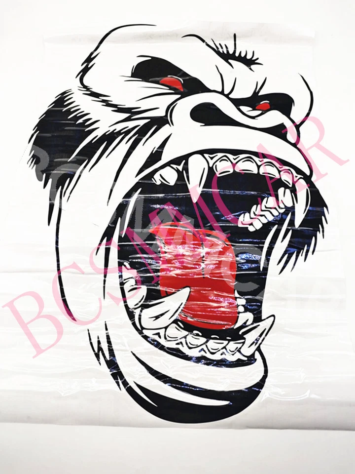 Sticker Decal Horror Ape Totem Graphics Vinyl Decoration For Car Right Side Body Foto 4 de 4