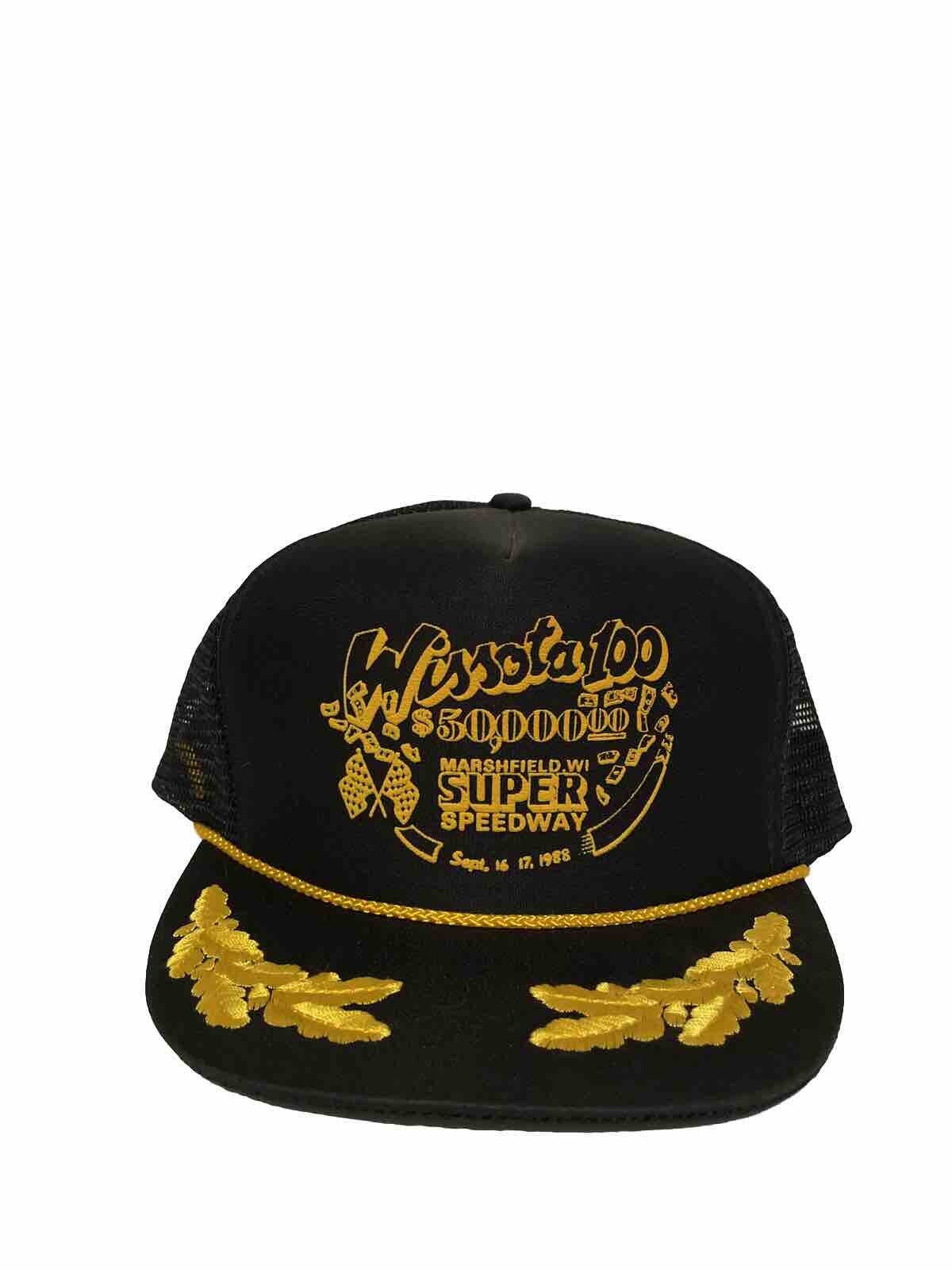 Vintage 1988 Wissota 100 Marshfield Wisconsin Super Speedway Trucker Hat