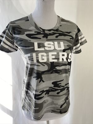 Captivating Apparel Women's Medium Gray Camo Short Sleeved