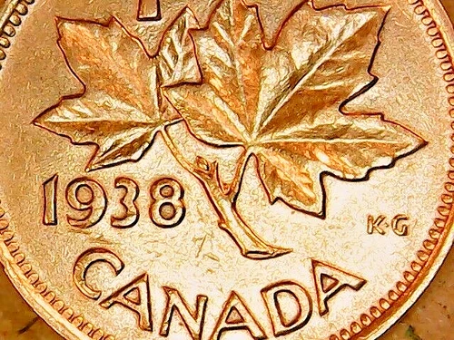 1938 Canada Small Cent — photo from the most recent tracked eBay sale