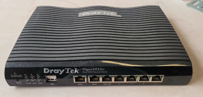 DrayTek Vigor2925n Dual-WAN Gigabit Firewall VPN Security Router No Power Supply