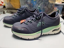 New Womens Skechers Ebinal Arch Fit Composite Toe Work Shoe 108075/NVAQ Size 7.5