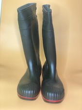 Image of Dunlop Acifort Black Size UK 13 / 48 Safety Ribbed Wellington Nitrile Rubber PVC