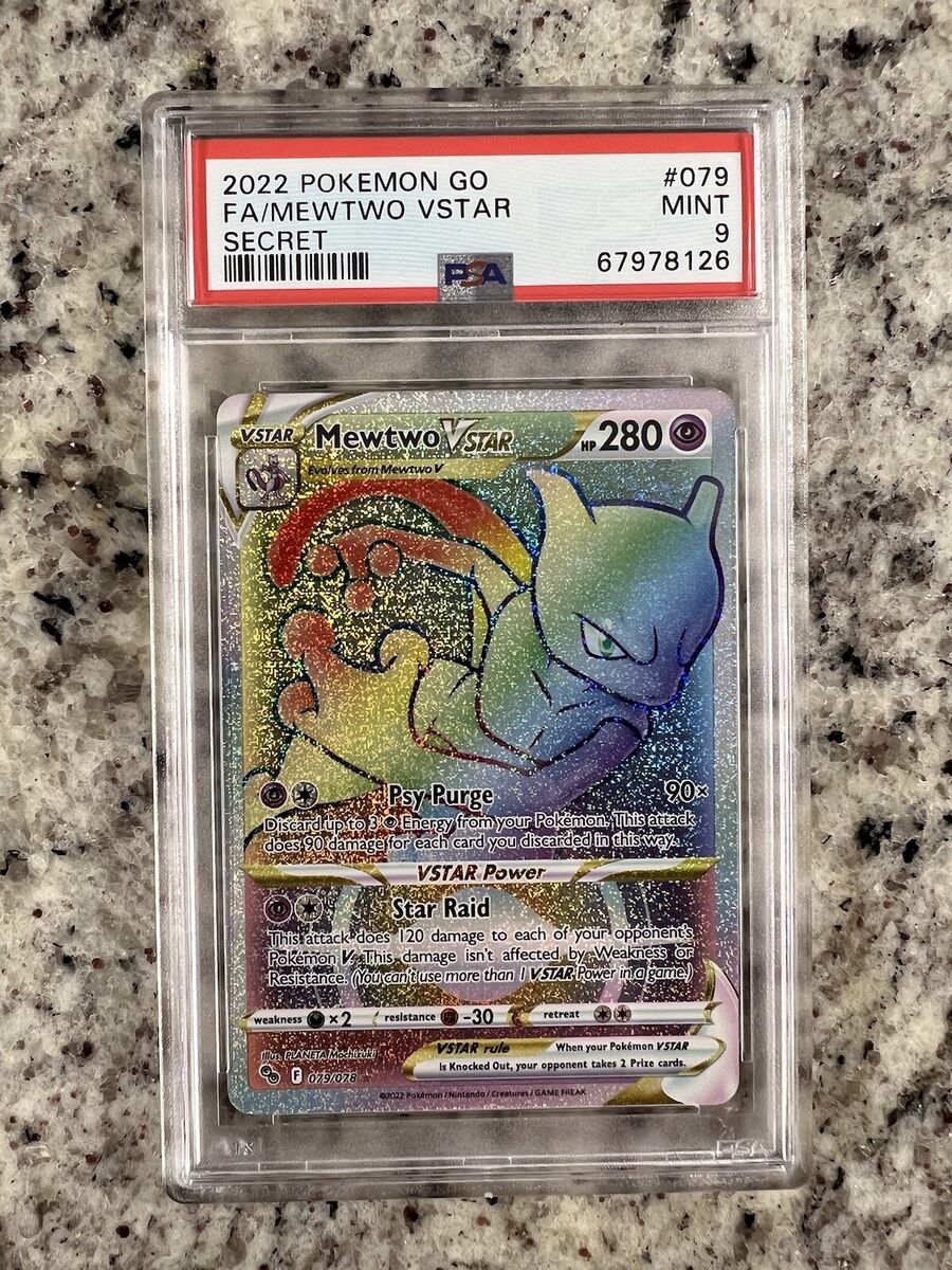 Mewtwo Vstar 079/078 - Pokemon Go - Secret Rare - Rainbow Card