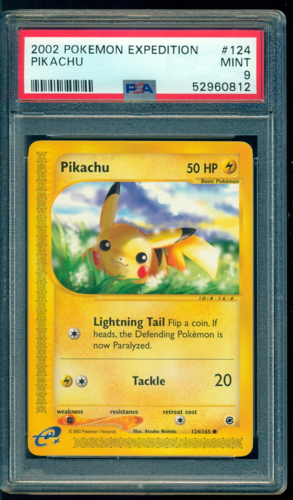 2002 Pokemon Expedition #124 Pikachu PSA 9 Mint