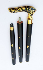 Vintage Style Walking Stick Brass Antique Derby Handle Wooden Walking Stick Cane