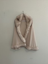 This  That Winter White Two Tone Faux Fur Sweater Wrap Cape One Size Fits All