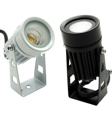 Faretto LED spot staffa orientabile 3.5W esterno luce giardino parete IP65 230V